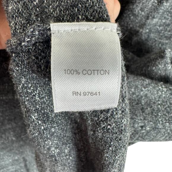 Purejill J. Jill Cotton Gray Long Sleeve V-Neck Button From Cardigan Sweater MP - Picture 6 of 7